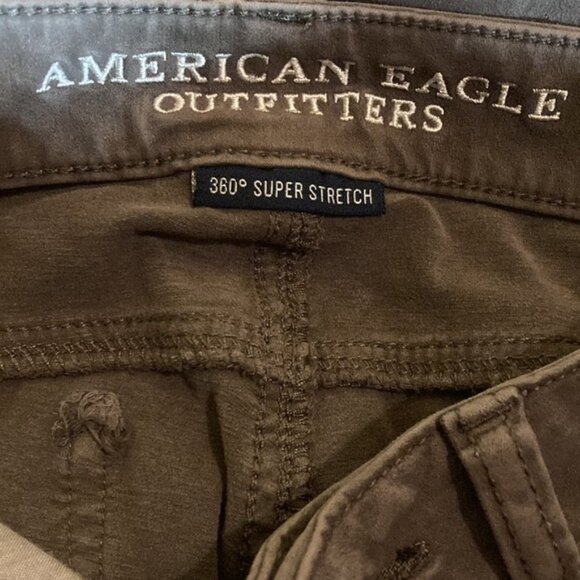 Grayish Brown American Eagle 360 Super Stretch Sateen Jeggings Size 0 - Picture 8 of 9
